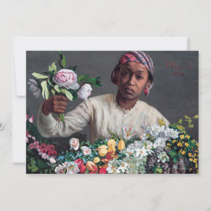 Invitation Frederic Bazille - Jeune Femme avec Pivoines