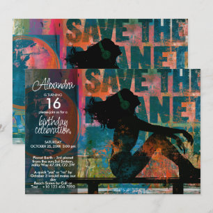 Invitation Free Ride Art de la paix urbaine moderne