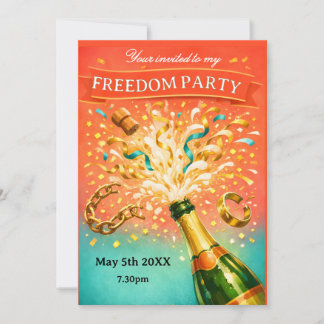 Invitation Freedom party getting divorced
