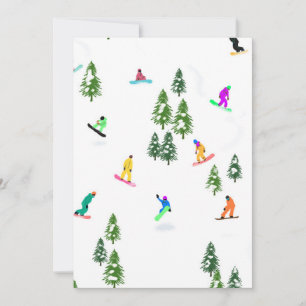 Invitation Freeride Snowboardeur Snowboard Noël