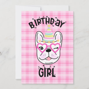 Invitation French Bulldog Frenchie Anniversaire Thème
