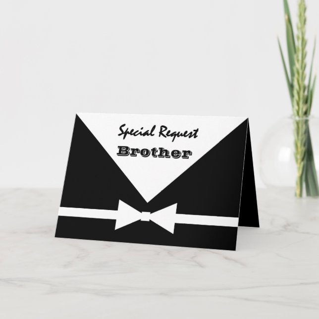 Invitation FRÈRE - Demande spéciale - Soyez mon garçon d'honn (Devant)
