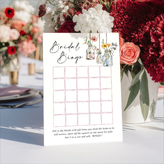 Invitation Fresh Off The Market Bingo Bridal Shower Game Card (Créateur téléchargé)