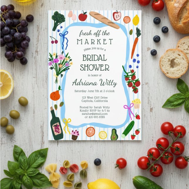 Invitation FRESH OFF THE MARKET Cute Custom Bridal Shower (FRESH OFF THE MARKET Cute Custom Bridal Shower Invitation
)