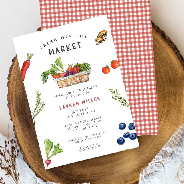 Invitation Fresh Off the Market Farmers marché nuptiale douch (Créateur téléchargé)