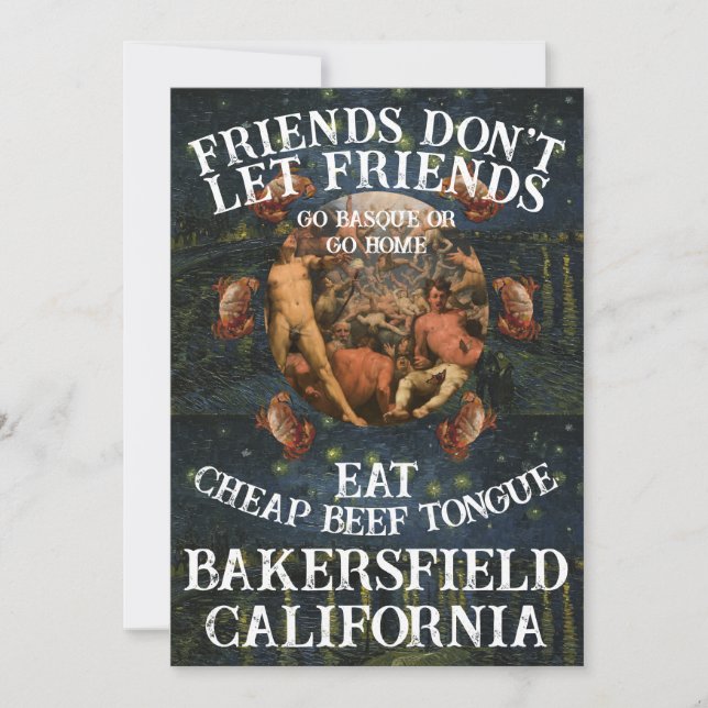 Invitation Friend's don't let Friends Eat Cheap Beef Tongue (Devant)