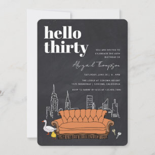 Invitation FRIENDS™   Tableau de Central Perk pour 30e annive