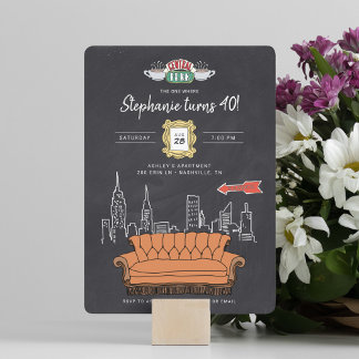 Invitation FRIENDS™ | Tableau de Central Perk pour Anniversai