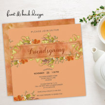 Friendsgiving Aquarelle Feuilles de l'automne rus