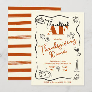 Invitation Friendsgiving Thanksgiving Thanksgiving AF tirée à