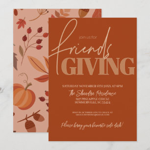 Invitation Friendsgiving Vibrations d'Automne
