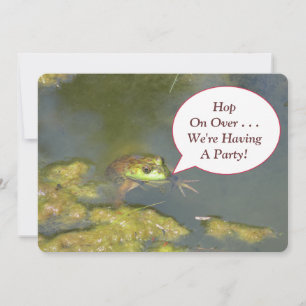 INVITATION FROG AVEC LA TÊTE POPULÉE HORS DE L'EAU