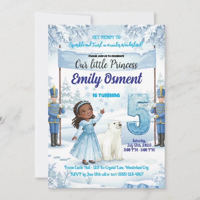 Invitation Froid 5e Anniversaire (Devant)