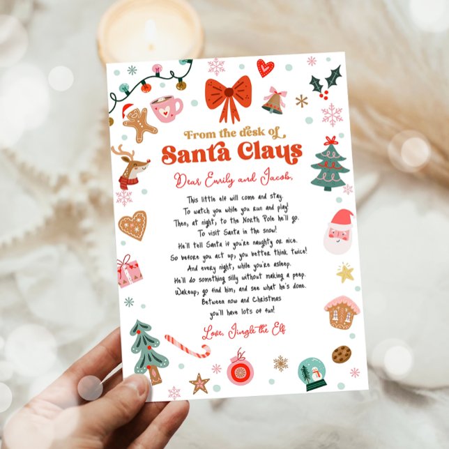 Invitation From the Desk of Santa Christmas Elf Letter (Créateur téléchargé)