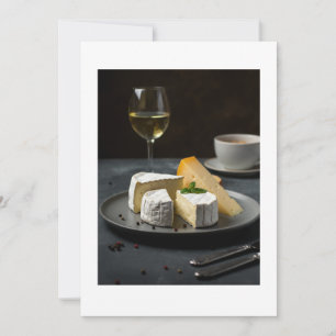 Invitation fromage et vin