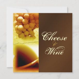 Invitation Fromage et vin élégamment personnalisé