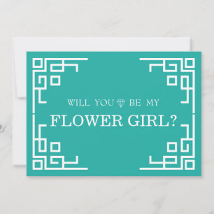 Invitation Frontale Verte Swirl Mignonne Tu Seras Ma Fille Fl