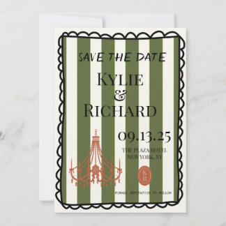 Invitation Frontière de bulle fantaisiste Enregistrer la date