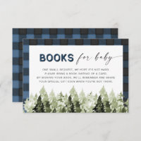 FROST Blue Flannel Pine Tree Livres pour Baby Card