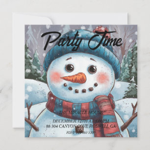 Invitation Frosty l'invitation du bonhomme de neige