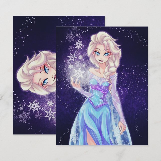 Invitation Frozen (Devant / Derrière)