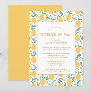 Invitation Fruit de citron jaune Baby shower par courrier