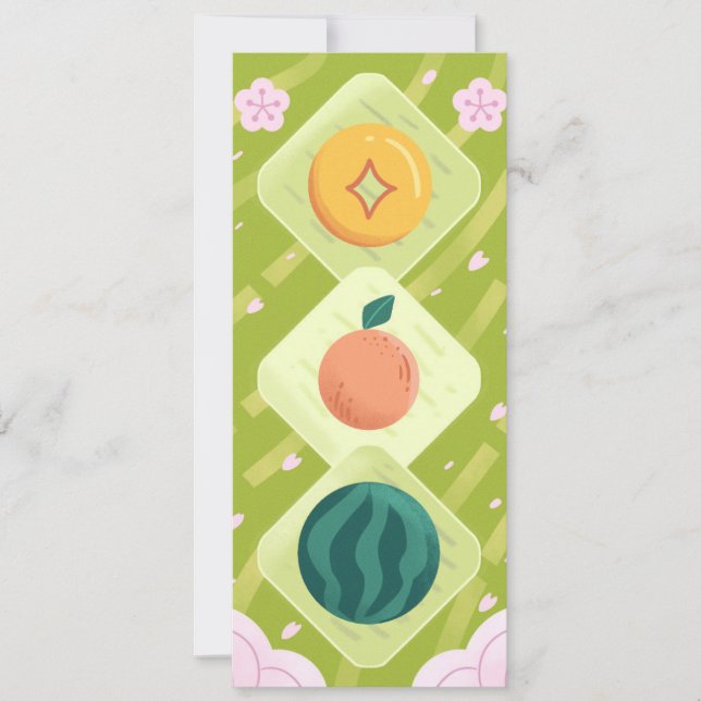 Invitation Fruit Decoration - Funky Cute Style (Devant)