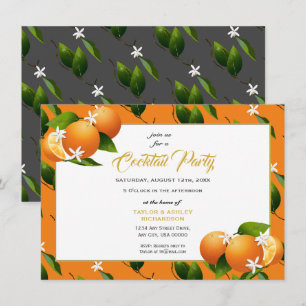 Invitation Fruit d'orange fête d'été