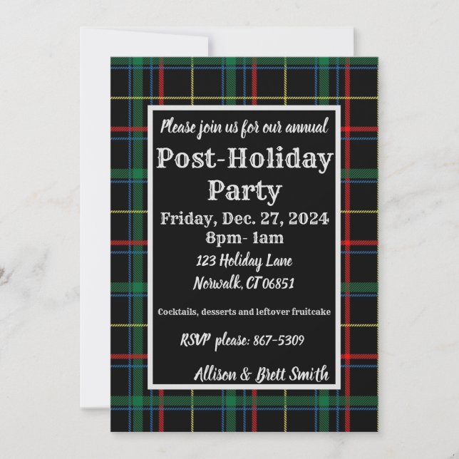 Invitation Fruitcake Plaid (Devant)