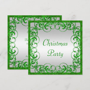 Invitation Fruits de Noël élégants et verts