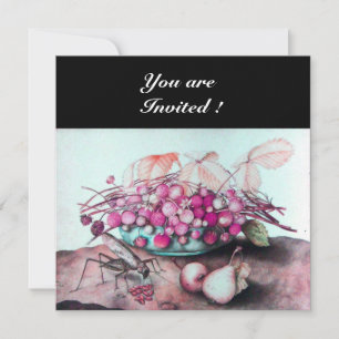 INVITATION FRUITS DE SAISON / FRAISES ET POIRES