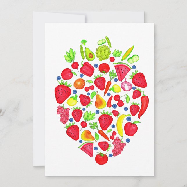 Invitation Fruits et légumes (Devant)