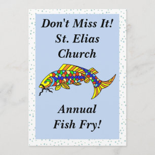 Invitation Fry de Poisson Fancy Colorée