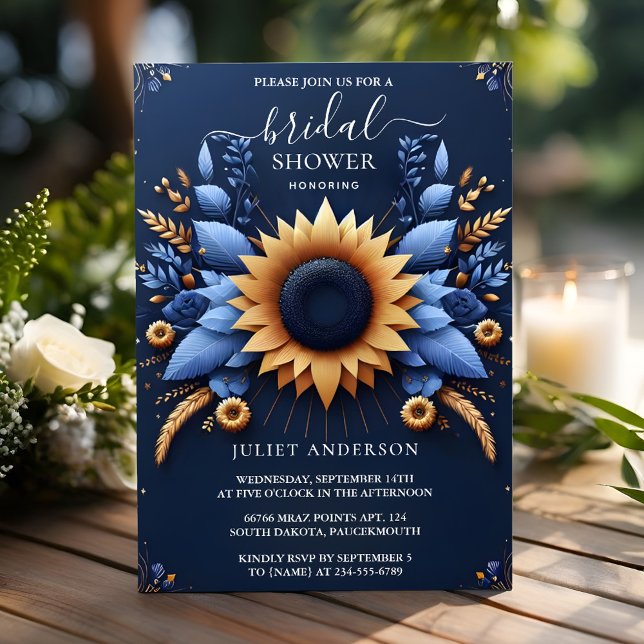 Invitation Fuchsia Crown Royal Blue Fête des mariées de luxe (Créateur téléchargé)