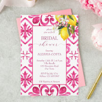 Fuchsia Majolica magenta tuiles citron nuptiale do