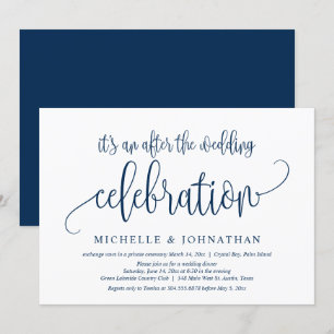 Invitation Fuite de mariage, Après la célébration du mariage