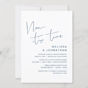 Invitation Fuite de mariage, C'est maintenant le moment, élég