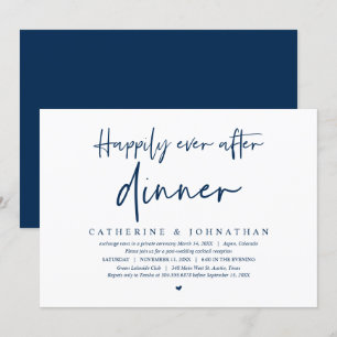 Invitation Fuite de mariage, dîner heureux pour toujours Invi