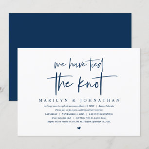 Invitation Fuite de mariage moderne, fête de mariage