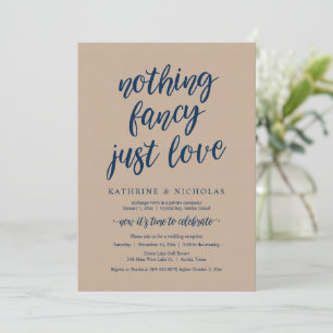 Invitation Fuite de mariage, Rien de fantaisiste, Juste une i