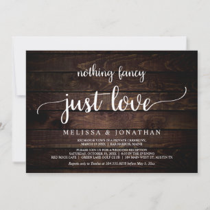 Invitation Fuite de mariage, rien de fantaisiste juste une in
