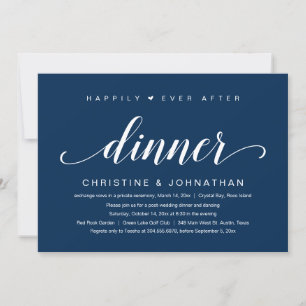 Invitation Fuite en Amour, Dîner "Heureux Pour Toujours" Invi
