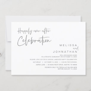 Invitation Fuite en mariage, célébration de bonheur éternel 