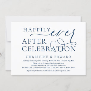 Invitation Fuite en mariage, célébration de bonheur éternel 