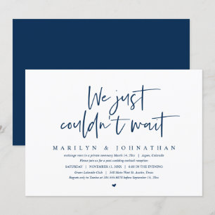 Invitation Fuite en mariage, nous n'avons pas pu attendre Inv