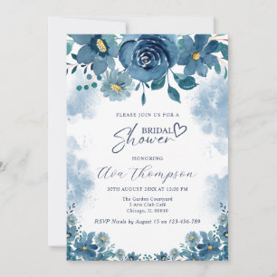 Invitation Fumée Florale de Mariage Naval Lunatique