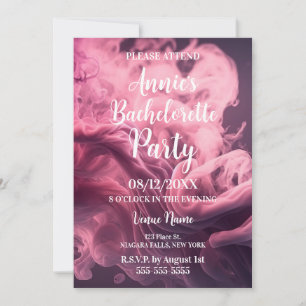 Invitation Fumée rose Bachelorette
