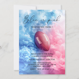 Invitation Fumer Football Américain Rugby Sport Révélation de