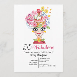 Invitation Fun 50 & Fabuleux Lady Casquette Multi Rose