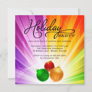 Invitation Fun and Funky Typography Ornements Fête Fête